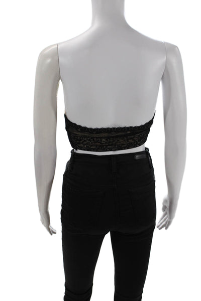 B Temptd Womens Hook Back Lace Strapless Underwired Bra Black Brown Size 34D