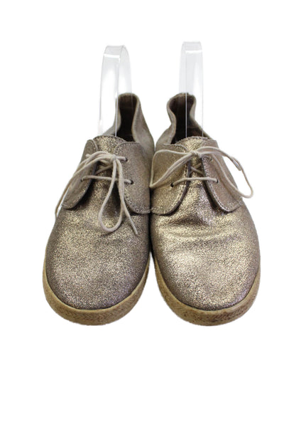 Splendid Womens Glittery Metallic Low Top Casual Sneakers Gold Size 8.5