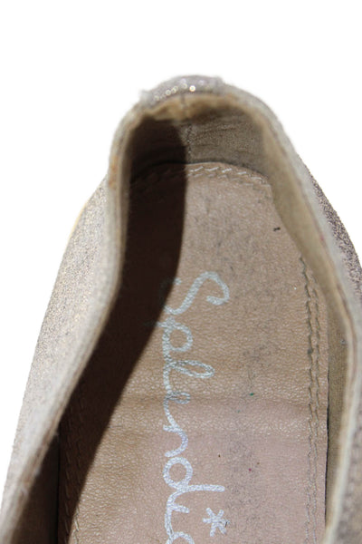 Splendid Womens Glittery Metallic Low Top Casual Sneakers Gold Size 8.5