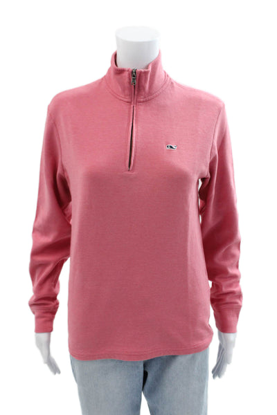 Vineyard Vines Women's Quarter Zip Long Sleeves Basic T-Shirt Carol Size XS