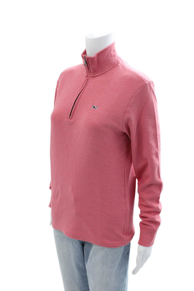 Vineyard Vines Women's Quarter Zip Long Sleeves Basic T-Shirt Carol Size XS