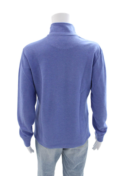 Vineyard Vines Women's Long Sleeves Quarter Zip Basic T-Shirt Blue Size XS