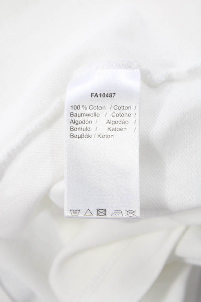 Lacoste Mens Two Button Short Sleeve Knit Polo Shirt White Cotton Size 3XL