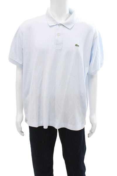 Lacoste Mens Short Sleeve Collared Logo Twill Polo Shirt Blue Cotton Size 3XL