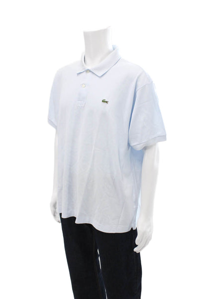 Lacoste Mens Short Sleeve Collared Logo Twill Polo Shirt Blue Cotton Size 3XL