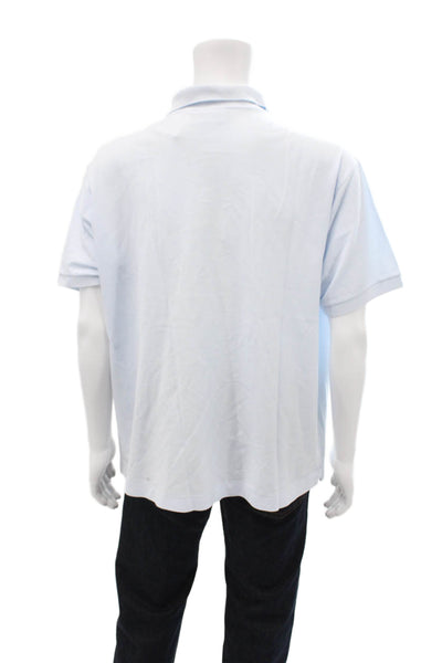 Lacoste Mens Short Sleeve Collared Logo Twill Polo Shirt Blue Cotton Size 3XL
