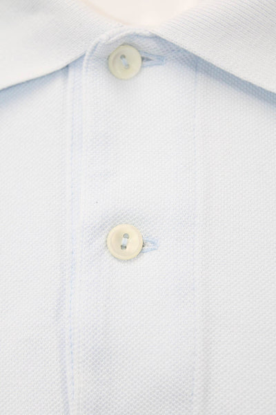 Lacoste Mens Short Sleeve Collared Logo Twill Polo Shirt Blue Cotton Size 3XL