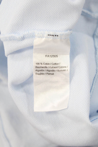 Lacoste Mens Short Sleeve Collared Logo Twill Polo Shirt Blue Cotton Size 3XL