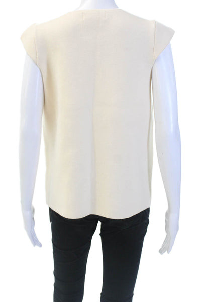 Anthropologie Womens Button Down Cardigan Sweater White Size Extra Small