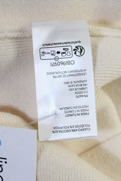 Anthropologie Womens Button Down Cardigan Sweater White Size Extra Small