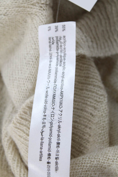 Zara Womens Long Sleeves Button Down Cardigan Sweater Beige Size Medium