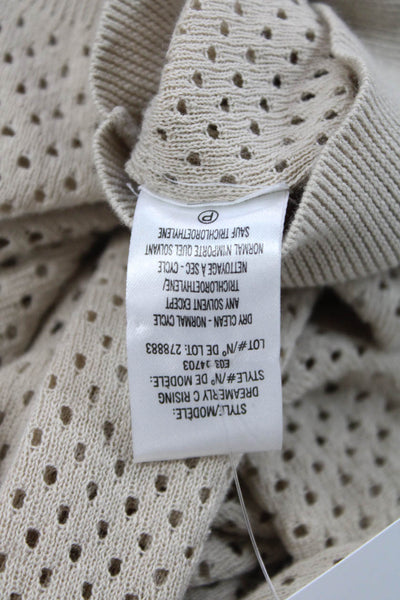 Theory Womens Dreamerly C Rising Sweater Beige Cotton Size Small