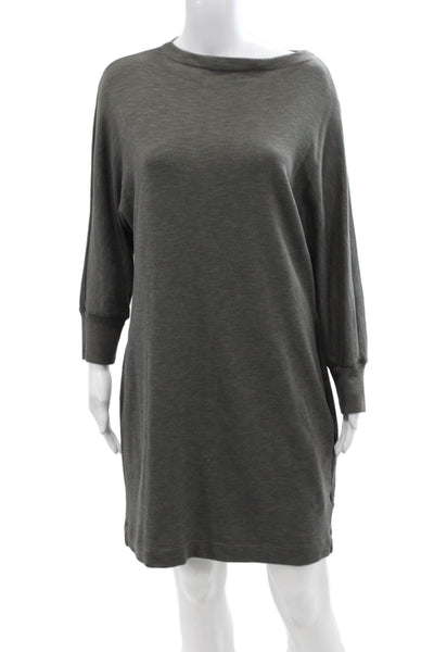 Standard James Perse Womens Sweatshirt Dress Grey Cotton Size 2