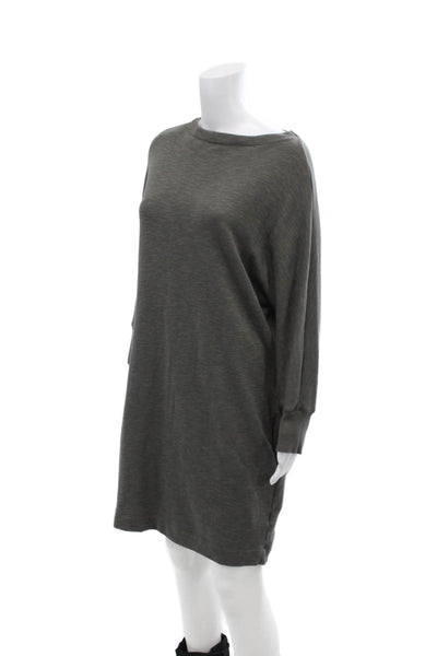 Standard James Perse Womens Sweatshirt Dress Grey Cotton Size 2