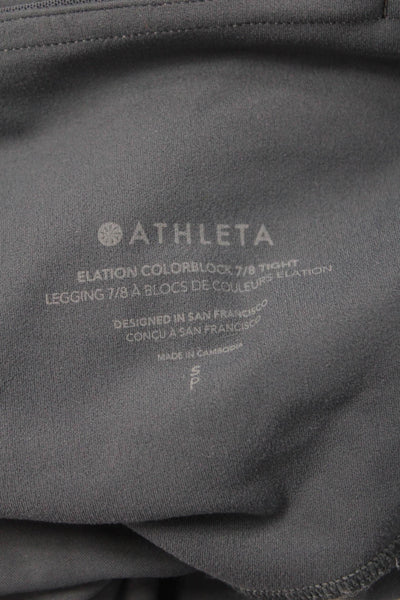 Athleta Womens Activewear Crop Leggings Blue Size S