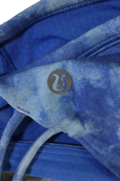 Lululemon Womens Tie Dye Print Strappy Back Sports Bra Blue Size 2