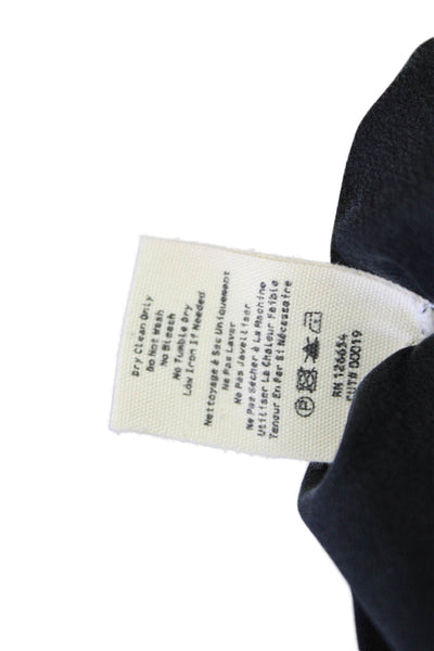 L'Agence Womens Silk Layered Detail Off The Shoulder Blouse Black Size S