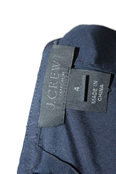 J Crew Womens Cotton Rhinestone Detail Buttoned Sleeveless Blouse Black Size 4