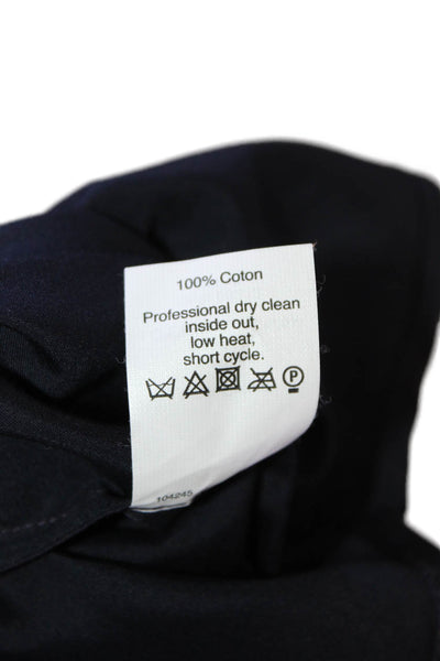 J Crew Womens Cotton Rhinestone Detail Buttoned Sleeveless Blouse Black Size 4