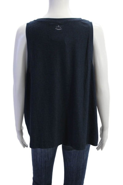 Beyond Yoga Womens Scoop Neck Sleeveless Active Tank Top Blue Size 1X