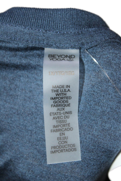 Beyond Yoga Womens Scoop Neck Sleeveless Active Tank Top Blue Size 1X