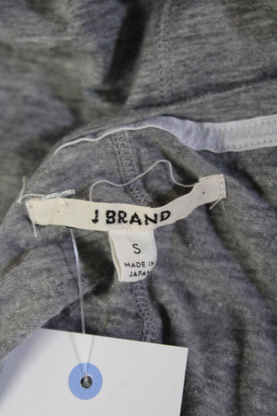 J Brand Womens Cotton V-neck Short Sleeve Casual Tops Gray Size S