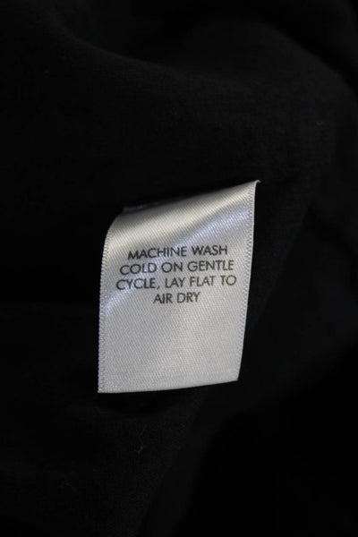 Apiece Apart Womens Cotton Long Sleeve V-neck Blouse Black Size 2