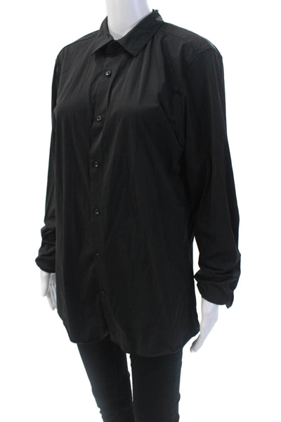 Zara Women's Long Sleeves Button Down Dress Shirt Black Size M