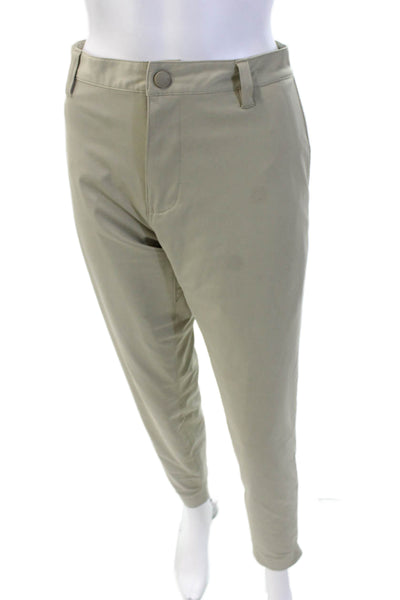 Rhone Women's Snap Button Closure Skinny Ankle Pants Beige Size 32