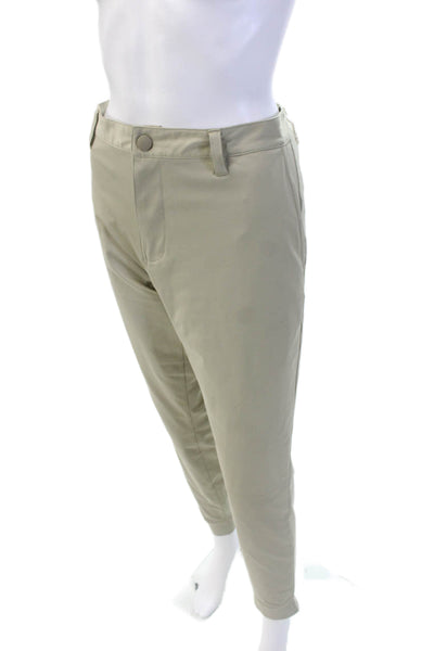Rhone Women's Snap Button Closure Skinny Ankle Pants Beige Size 32