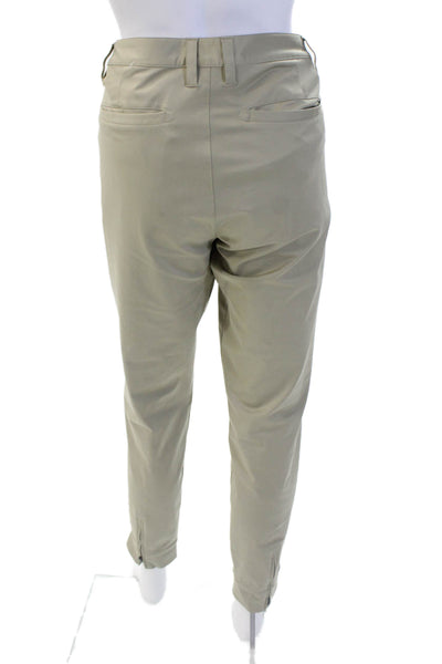 Rhone Women's Snap Button Closure Skinny Ankle Pants Beige Size 32