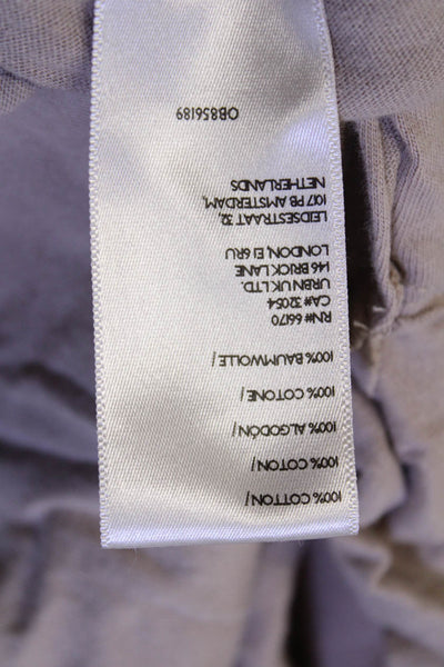 We The Free Womens Cotton Raw Hem Detail Cropped Top Brown Size S