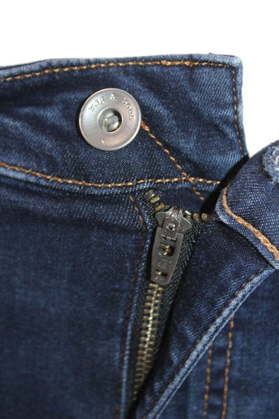 Rag & Bone Womens Cotton Mid Rise Five Pocket Skinny Jeans Blue Size 27