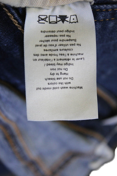 Rag & Bone Womens Cotton Mid Rise Five Pocket Skinny Jeans Blue Size 27
