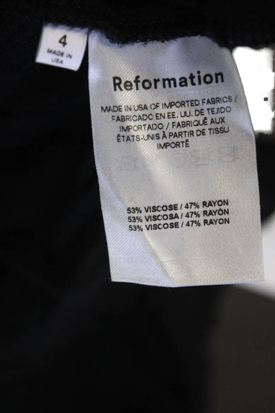 Reformation Womens Zippered Casual A-Line Mini Skirt Black Size 2