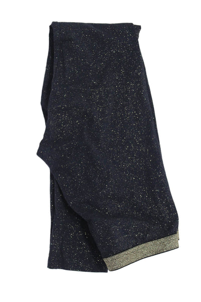 Mayoral Childrens Girls Pull On Leggings Black Gold Cotton Size 14