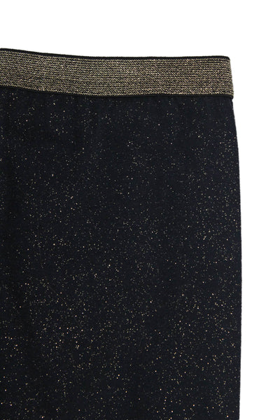 Mayoral Childrens Girls Pull On Leggings Black Gold Cotton Size 14