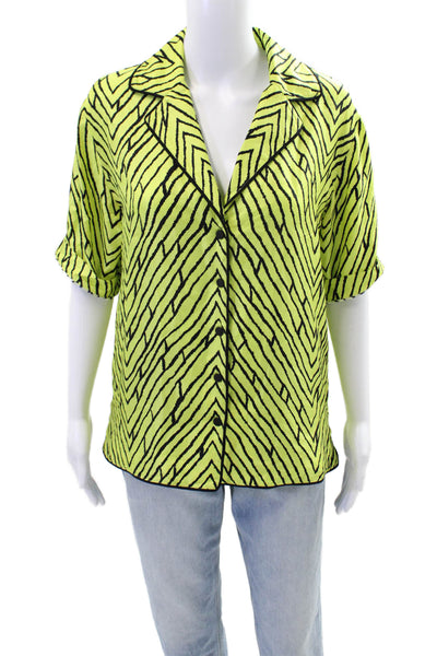 Emanuel Ungaro Womens Button-Down Shirt Yellow Size 6