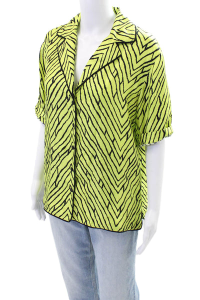 Emanuel Ungaro Womens Button-Down Shirt Yellow Size 6