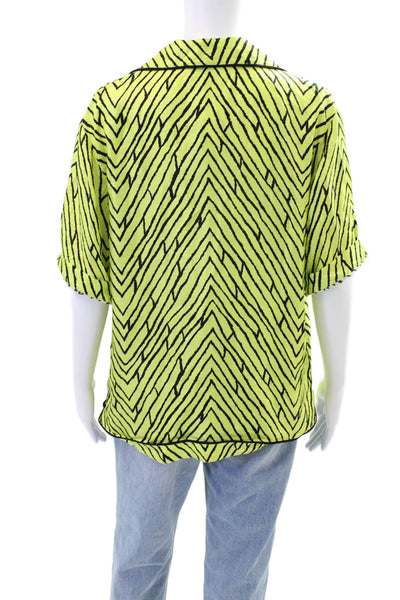 Emanuel Ungaro Womens Button-Down Shirt Yellow Size 6
