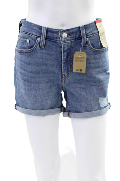 Levi's Womens Mid-Length Denim Shorts Blue Size 27