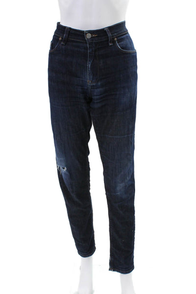 Mott and Bow Women's Midrise Dark Wash Straight Leg Jean Pants Size 32