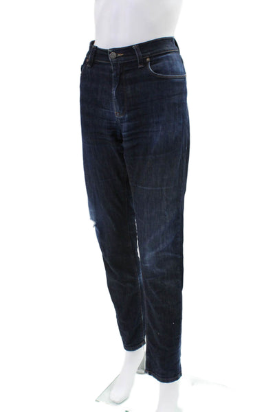 Mott and Bow Women's Midrise Dark Wash Straight Leg Jean Pants Size 32