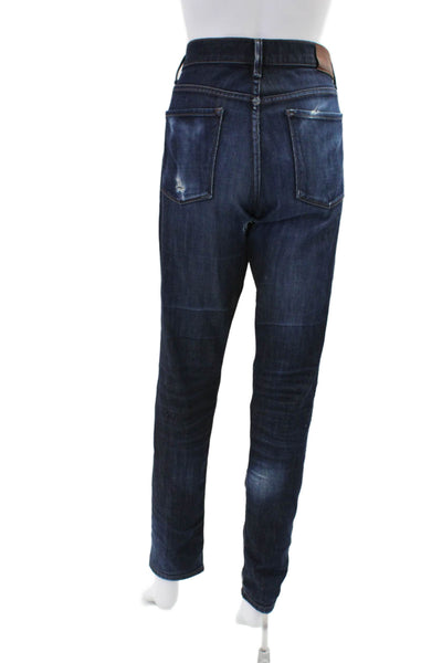 Mott and Bow Women's Midrise Dark Wash Straight Leg Jean Pants Size 32