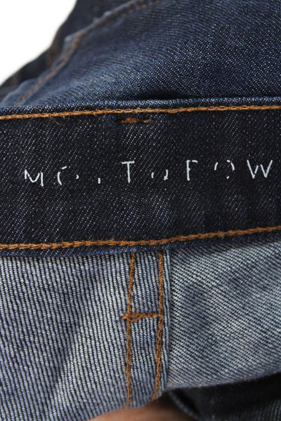 Mott and Bow Women's Midrise Dark Wash Straight Leg Jean Pants Size 32