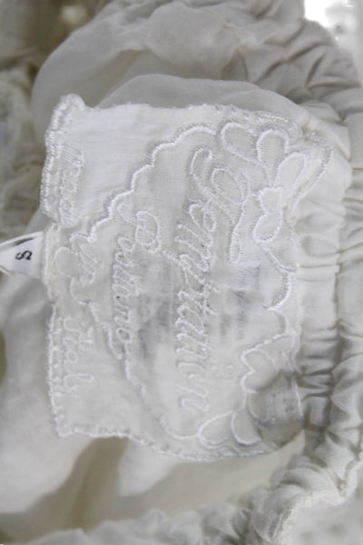 Temptation Positano Womens Cotton Battenberg Lace Mini Skirt White Size S