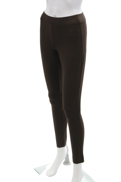 Theory Womens Shawn C 2 Polish Ponte Leggings Brown Size Petite