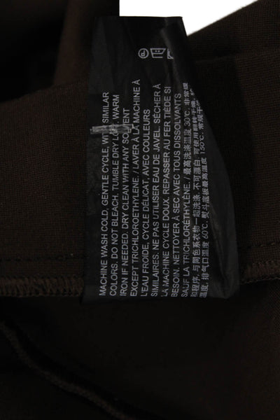 Theory Womens Shawn C 2 Polish Ponte Leggings Brown Size Petite