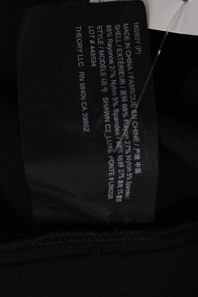 Theory Womens Shawn C2 Luxe Ponte Pull On Leggings Black Size Petite