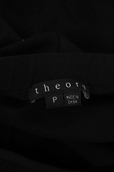Theory Womens High Rise Quinna Rave Pull On Leggings Black Size Petite